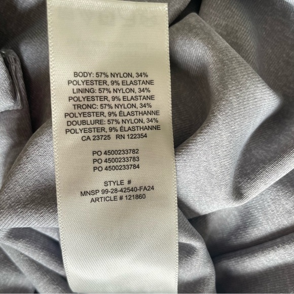 NWOT Aritzia Contour Gray V-Neck Long Sleeve Bodysuit - Picture 9 of 9